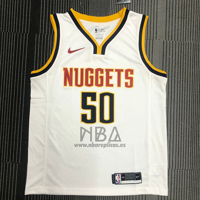 Camiseta Denver Nuggets Aaron Gordon NO 50 Association 2021 Blanco